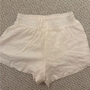 Princess Polly white beach shorts